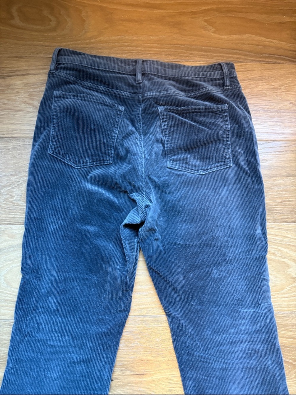 Loft Dark Corduroy Straight Leg Pants Women’s Size 12 Blue/Gray Business Classic - Picture 7 of 12